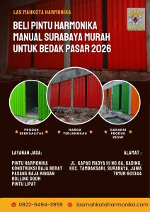 Beli Pintu Harmonika Manual Surabaya Murah untuk Bedak Pasar 2026