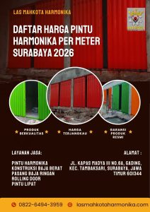 Daftar Harga Pintu Harmonika per Meter Surabaya 2026