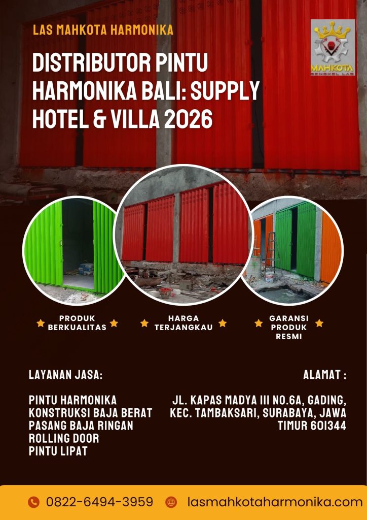 Distributor Pintu Harmonika Bali: Supply Hotel & Villa 2026