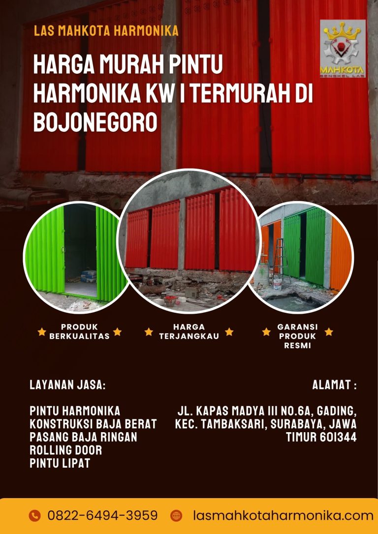 Harga Murah Pintu Harmonika KW 1 Termurah di Bojonegoro