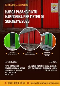 Harga Pasang Pintu Harmonika per Meter di Surabaya 2026