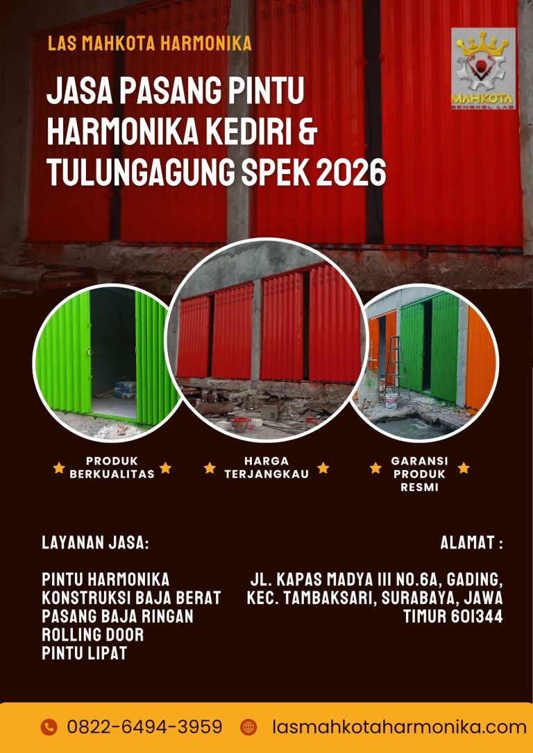 Jasa Pasang Pintu Harmonika Kediri & Tulungagung Spek 2026