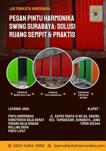 Pesan Pintu Harmonika Swing Surabaya: Solusi Ruang Sempit & Praktis