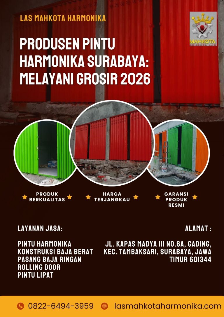 Produsen Pintu Harmonika Surabaya: Melayani Grosir 2026