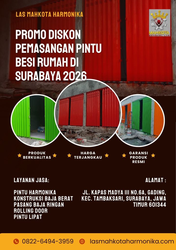 Promo Diskon Pemasangan Pintu Besi Rumah di Surabaya 2026