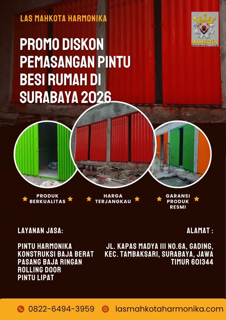 Promo Diskon Pemasangan Pintu Besi Rumah di Surabaya 2026