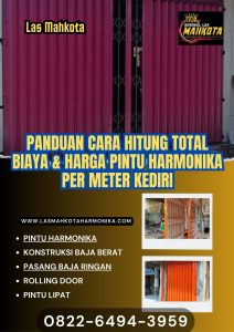 Panduan Cara Hitung Total Biaya & Harga Pintu Harmonika Per Meter Kediri