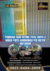 Panduan Cara Hitung Total Biaya & Harga Pintu Harmonika Per Meter Mataram