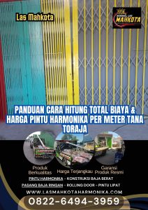 Panduan Cara Hitung Total Biaya & Harga Pintu Harmonika Per Meter Tana Toraja