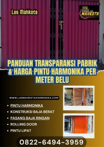 Panduan Transparansi Pabrik & Harga Pintu Harmonika Per Meter Belu