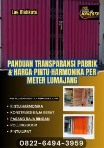 Panduan Transparansi Pabrik & Harga Pintu Harmonika Per Meter Lumajang