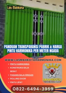 Panduan Transparansi Pabrik & Harga Pintu Harmonika Per Meter Ngada