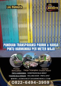 Panduan Transparansi Pabrik & Harga Pintu Harmonika Per Meter Wajo